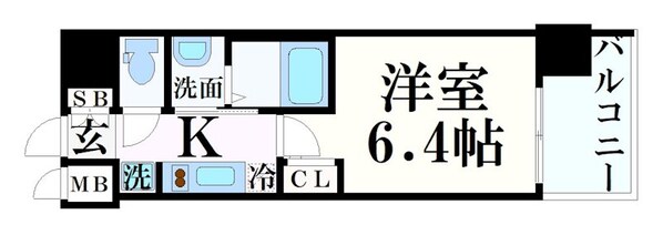 神戸駅 徒歩14分 13階の物件間取画像